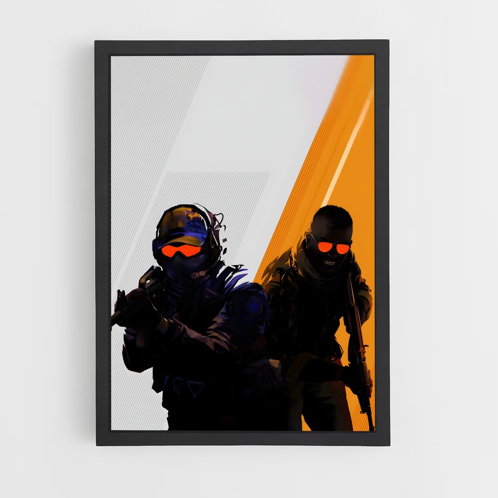 Poster Agent en Noir – affiche Counter strike (vue 2)